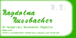 magdolna nussbacher business card